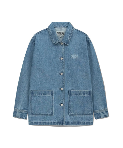 W FRENCH DENIM WORK JACKET - 2 COLORS BLUE