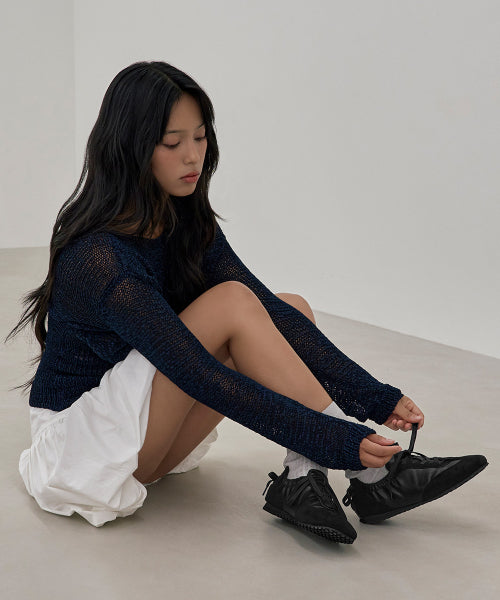 DOUBLE TIED SNEAKERS · - 4 COLORS BLACK