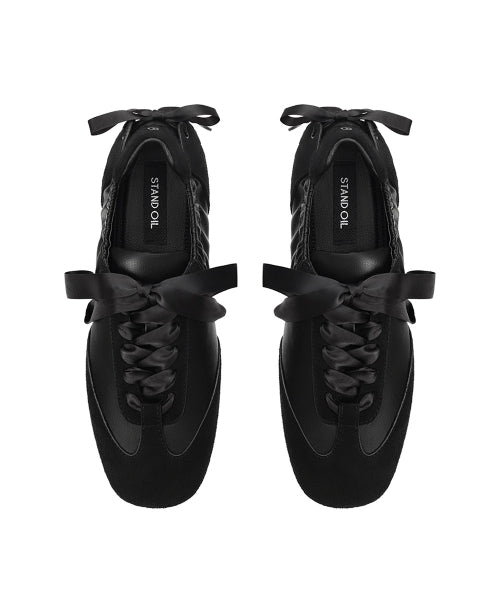 DOUBLE TIED SNEAKERS · - 4 COLORS BLACK