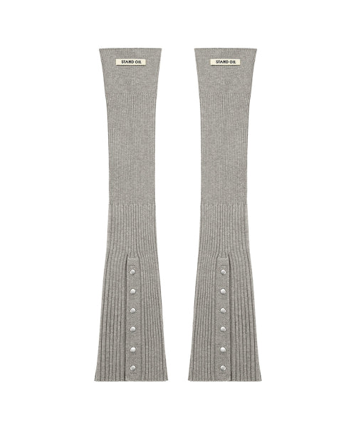 SNAP KNIT LEG WARMER - 2 COLORS BLACK