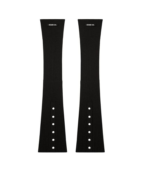 SNAP KNIT LEG WARMER - 2 COLORS BLACK