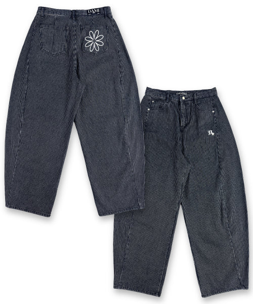 TEE STRIPE PANTS - 2 COLORS NAVY