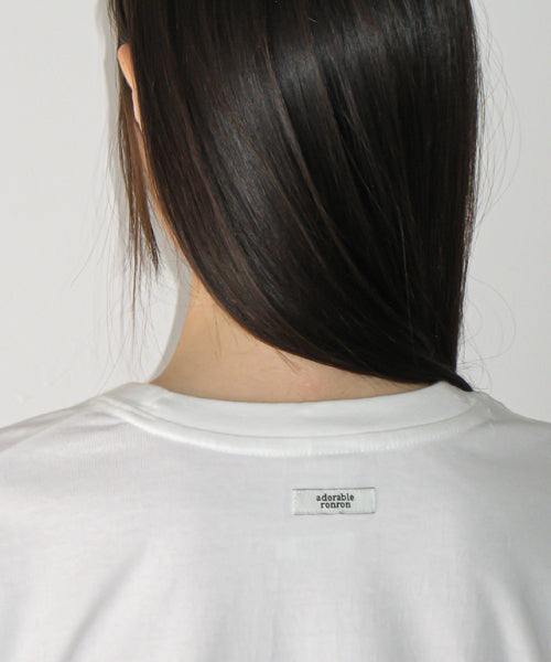 STITCHED HOUSE OVER FIT T SHIRT - 2 COLORS WHITE