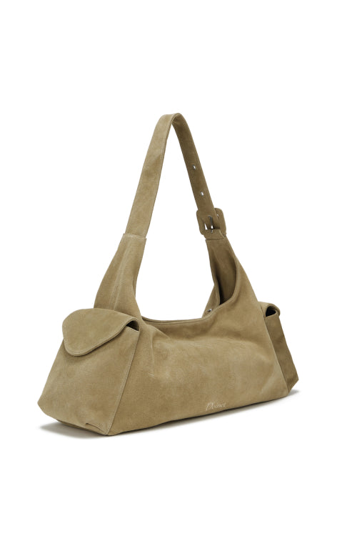 DEINET SUEDE BUCKLE BAG BEIGE