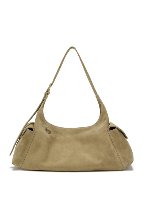 DEINET SUEDE BUCKLE BAG BEIGE