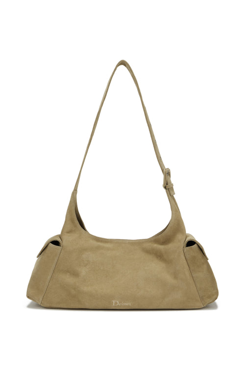 DEINET SUEDE BUCKLE BAG BEIGE