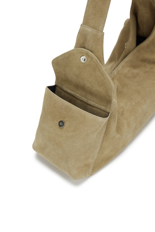 DEINET SUEDE BUCKLE BAG BEIGE