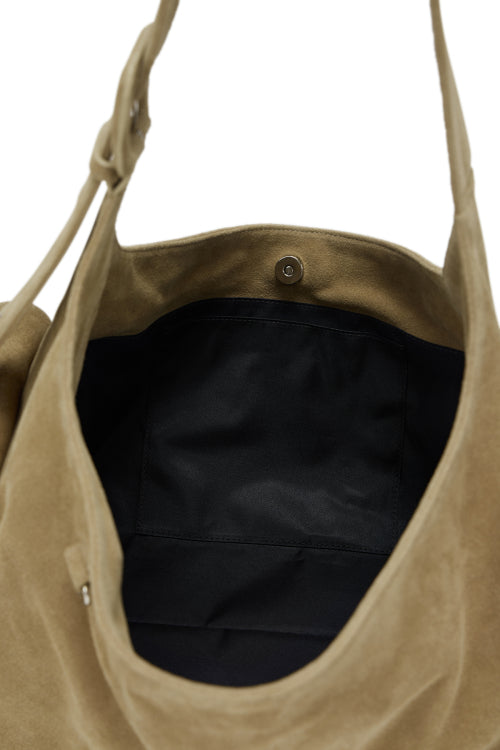 DEINET SUEDE BUCKLE BAG BEIGE