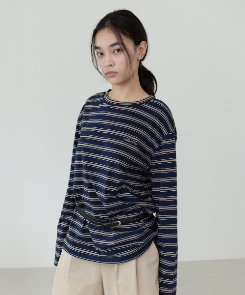 MULTI STRIPE T-SHIRT - 2 COLORS NAVY