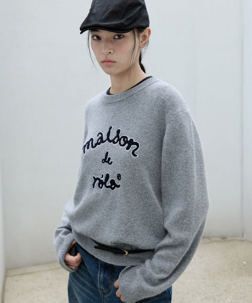 MAISON DE ROLA PATCHWORK KNIT - 3 COLORS GREY
