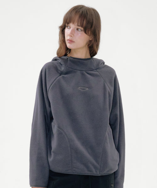 INCISION FLEECE HOODIE CHARCOAL
