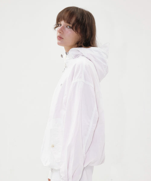NYLON HOOD WINDBREAKER IVORY