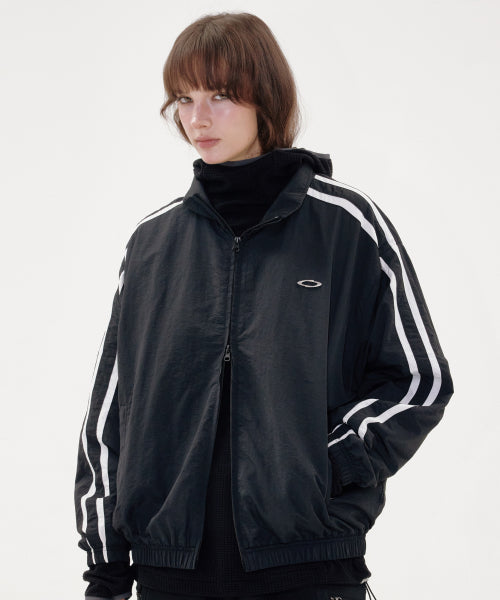 SYMBOL LOGO TRACK JACKET BLACK