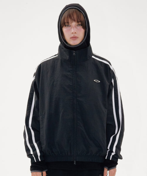 SYMBOL LOGO TRACK JACKET BLACK