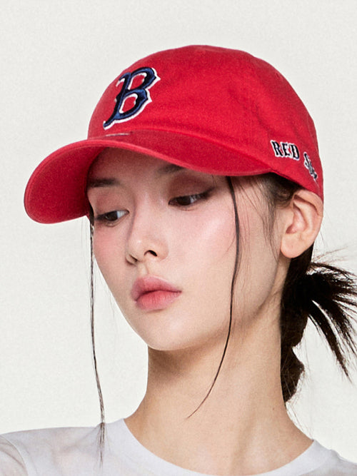 SIGNATURE UNSTRUCTURED BALL CAP NY #KARINA同款! - 12 COLORS RED
