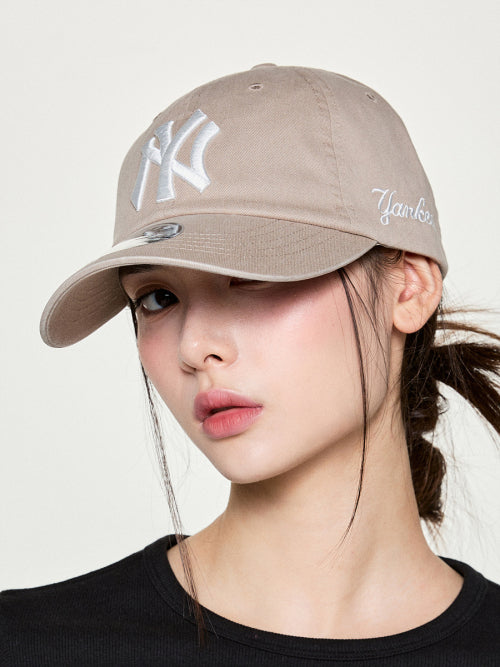 SIGNATURE UNSTRUCTURED BALL CAP NY #KARINA同款! - 12 COLORS BEIGE