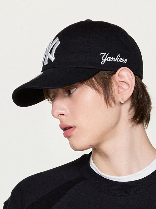 SIGNATURE UNSTRUCTURED BALL CAP NY #KARINA同款! - 12 COLORS BLACK