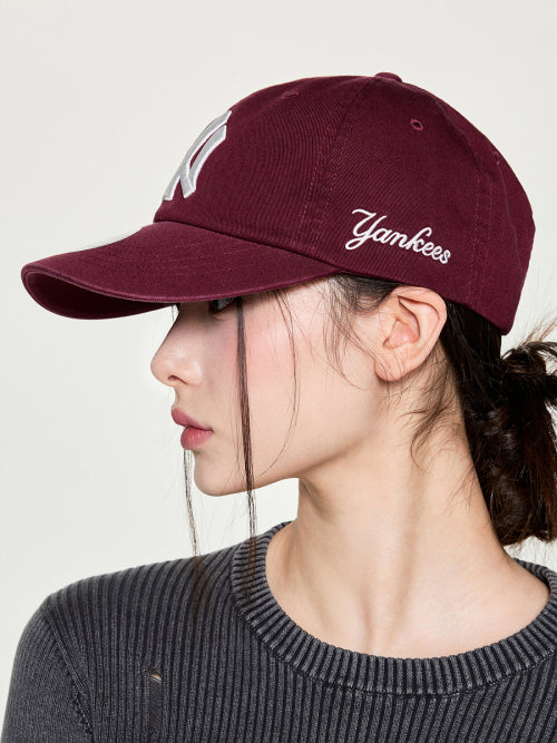 SIGNATURE UNSTRUCTURED BALL CAP NY #KARINA同款! - 12 COLORS WINE