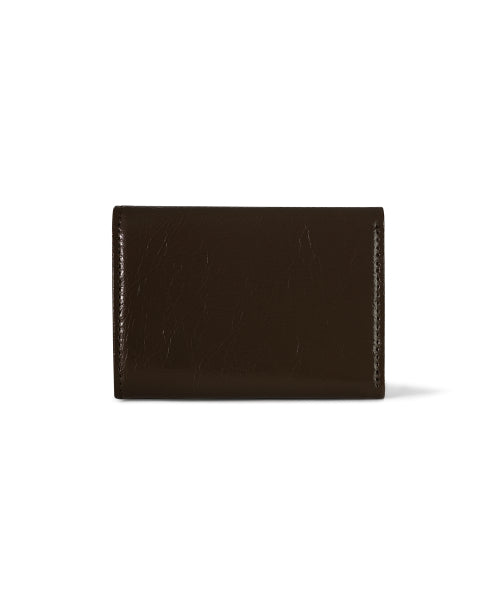 CRINKLE HALFMOON MINI WALLET ESPRESSO AS SHOWN