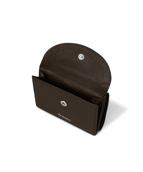 CRINKLE HALFMOON MINI WALLET ESPRESSO AS SHOWN