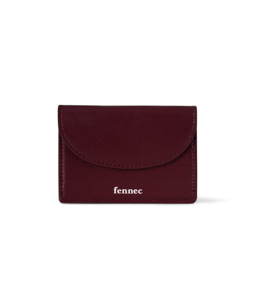 CRINKLE HALFMOON MINI WALLET DEEP CHERRY AS SHOWN