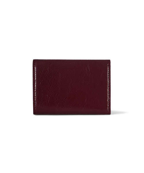 CRINKLE HALFMOON MINI WALLET DEEP CHERRY AS SHOWN