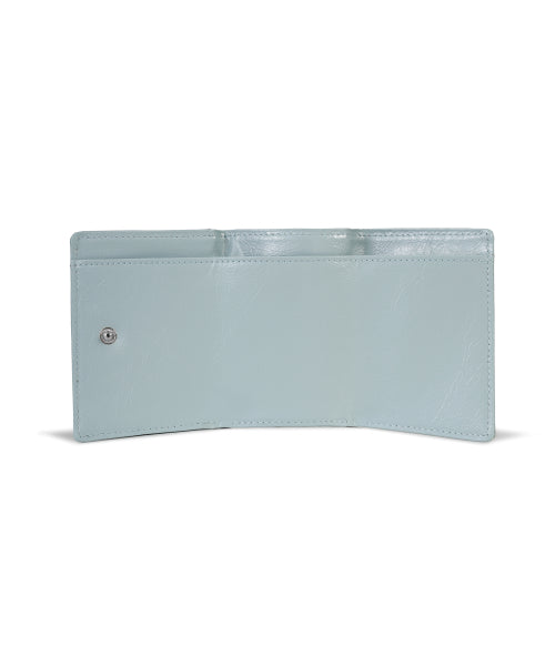 CRINKLE HALFMOON MINI WALLET SOFT - 2 COLORS BLUE