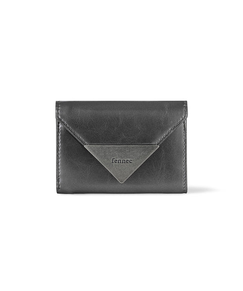 MATT TRIANGLE WALLET METAL GREY