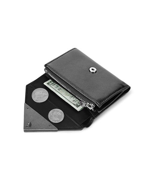 MATT TRIANGLE WALLET METAL GREY