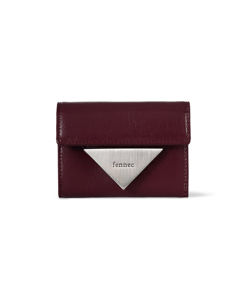 CRINKLE TRIANGLE DOCO WALLET DEEP CHERRY AS SHOWN