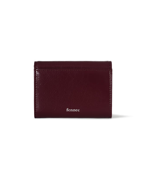 CRINKLE TRIANGLE DOCO WALLET DEEP CHERRY AS SHOWN