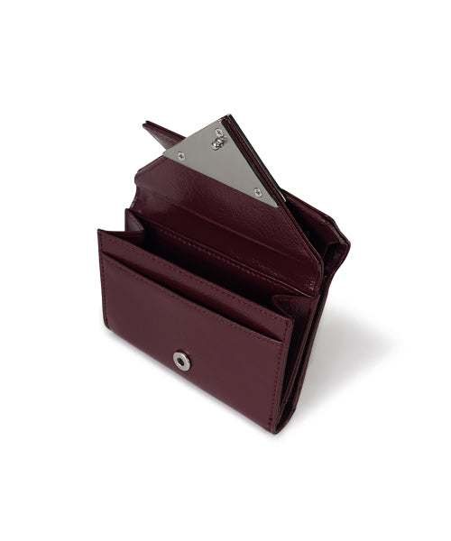 CRINKLE TRIANGLE DOCO WALLET DEEP CHERRY AS SHOWN