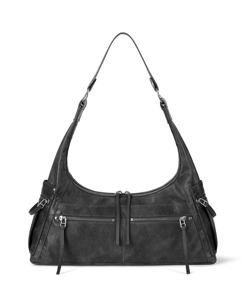READY HOBO BAG - STONE - 3 COLORS METAL GREY