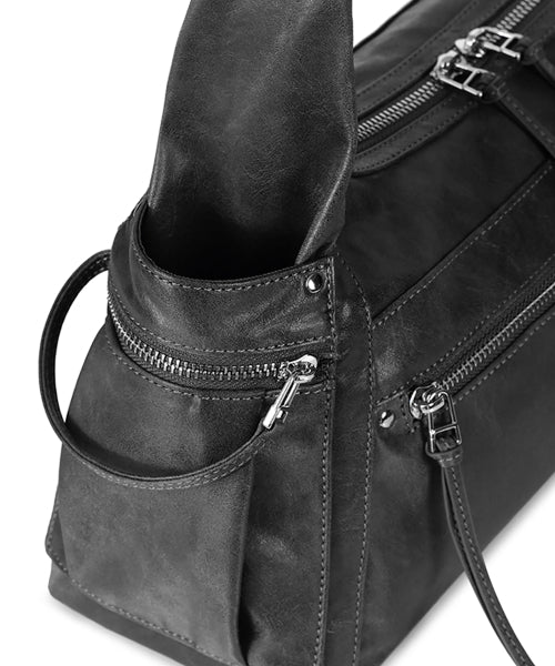 READY HOBO BAG - STONE - 3 COLORS METAL GREY