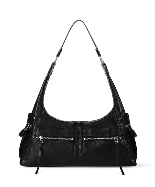 READY HOBO BAG - STONE - 3 COLORS BLACK