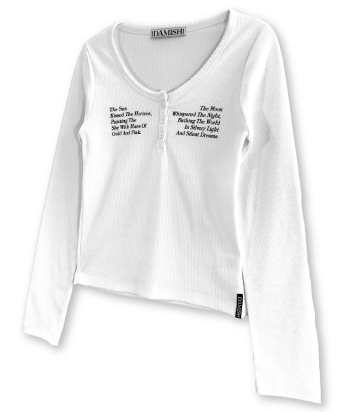 BUTTON SLEEVE LONG - 2 COLORS WHITE
