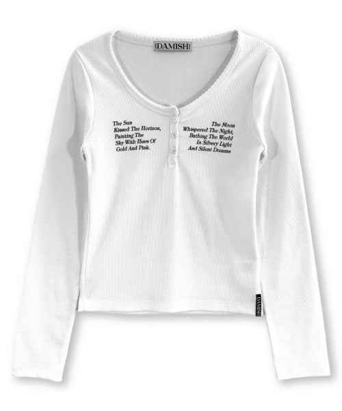 BUTTON SLEEVE LONG - 2 COLORS WHITE