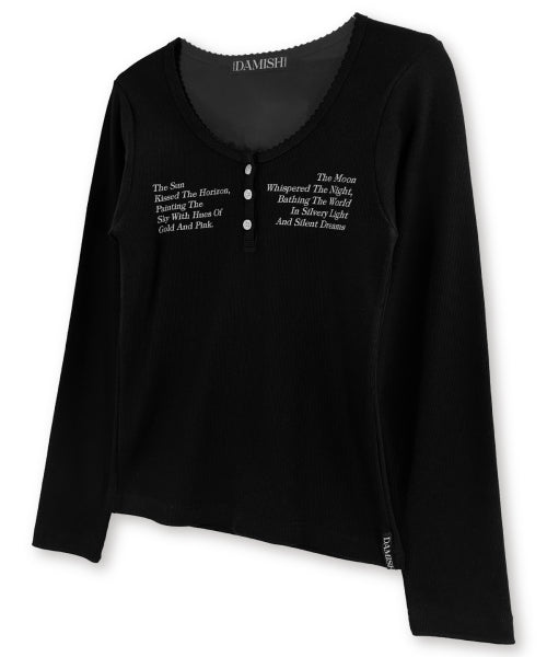 BUTTON SLEEVE LONG - 2 COLORS BLACK