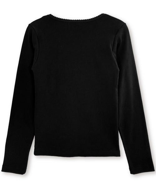 BUTTON SLEEVE LONG - 2 COLORS BLACK