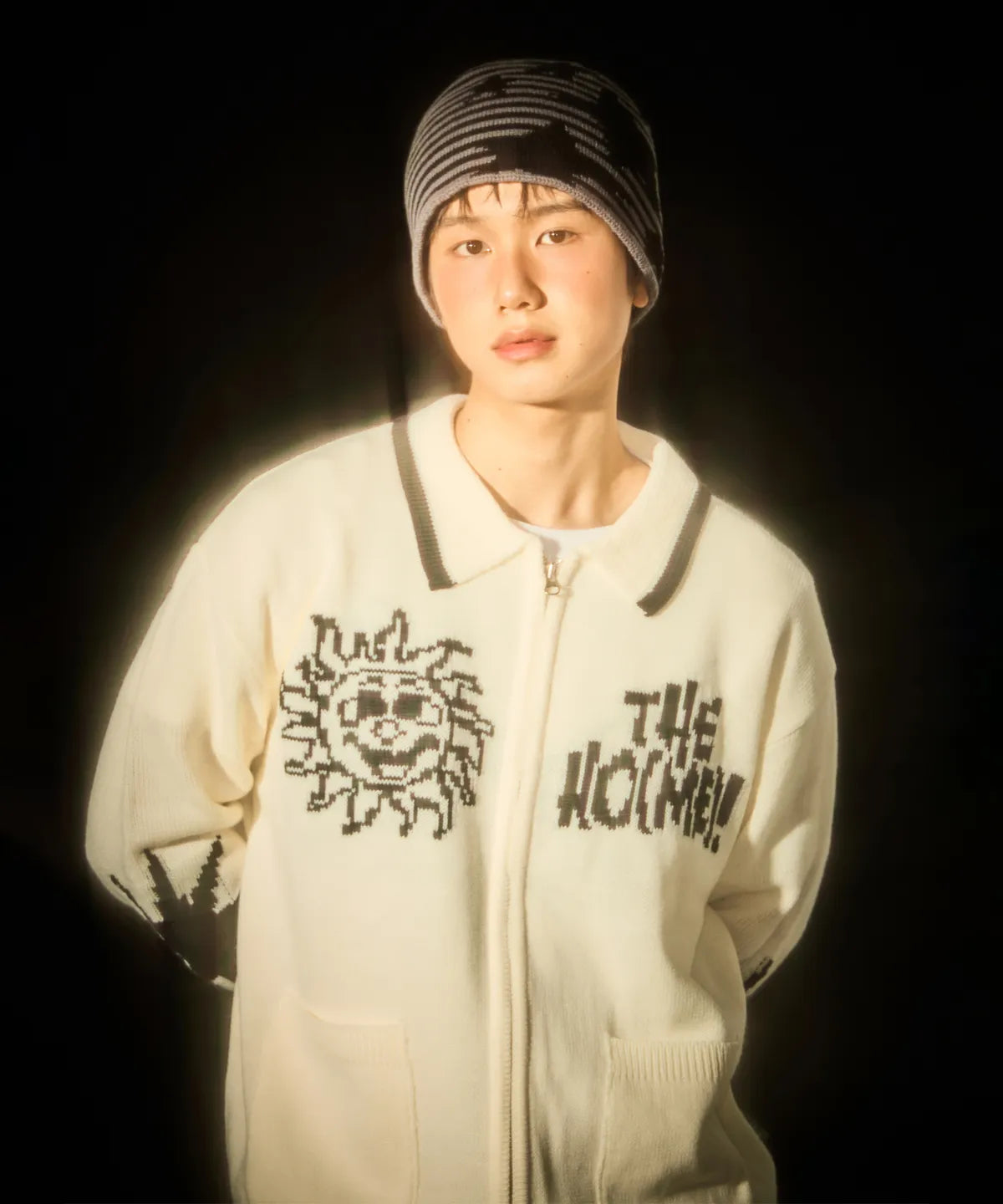 BYEORUI ZIP COWICHAN KNIT ZIP UP - 2  colors