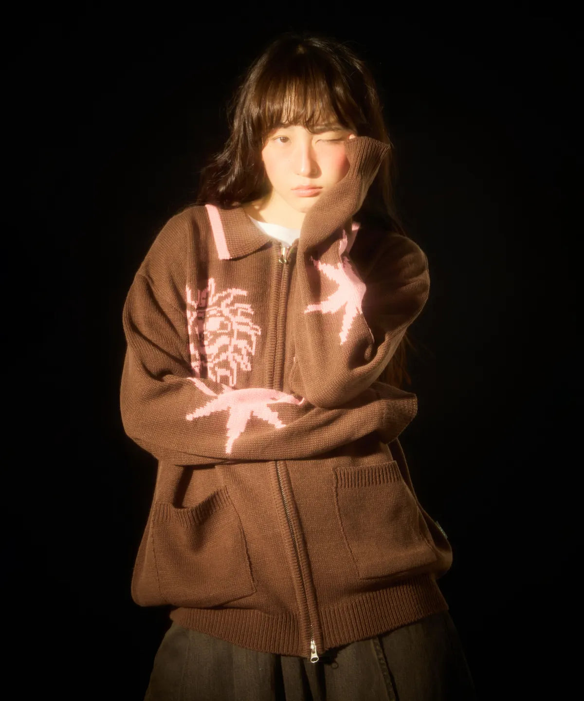 BYEORUI ZIP COWICHAN KNIT ZIP UP - 2  colors