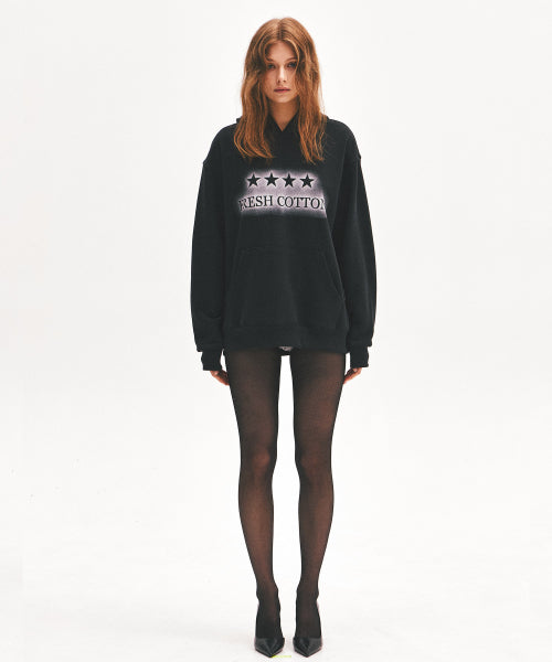 FOUR STAR LOGO HOODIE BLACK