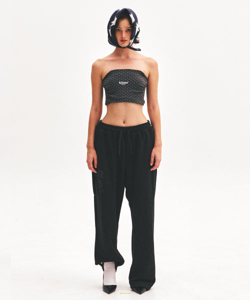 MESSY ALPHA LOGO SWEATPANTS - 3 COLORS BLACK