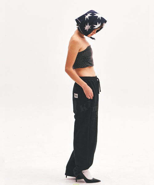 MESSY ALPHA LOGO SWEATPANTS - 3 COLORS BLACK