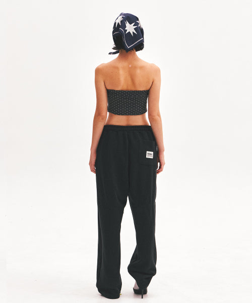 MESSY ALPHA LOGO SWEATPANTS - 3 COLORS BLACK