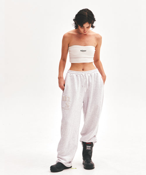MESSY ALPHA LOGO SWEATPANTS - 3 COLORS GREY