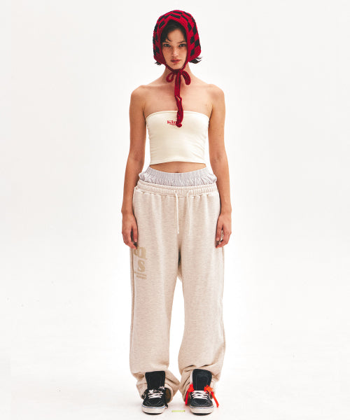 MESSY ALPHA LOGO SWEATPANTS - 3 COLORS OATMEAL