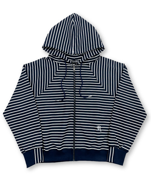 STRIPE HOODIE - 3 COLORS NAVY