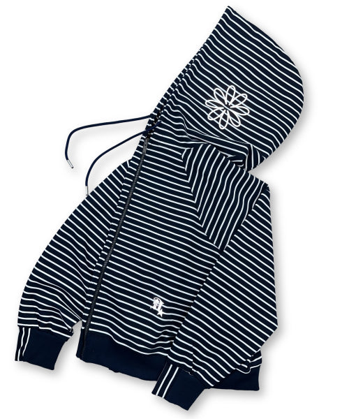 STRIPE HOODIE - 3 COLORS NAVY