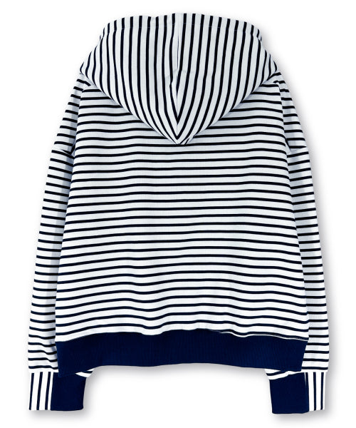 STRIPE HOODIE - 3 COLORS WHITE